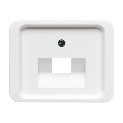 Πλακίδιο πρίζας RJ11/RJ45 - 1 θέση λευκό για μηχ/σμο alpha nea/alpha exclusive - Busch-Jaeger