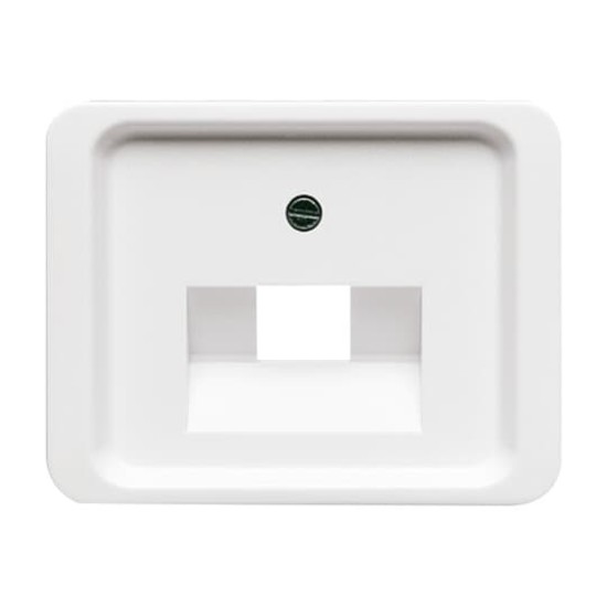 Πλακίδιο πρίζας RJ11/RJ45 - 1 θέση λευκό για μηχ/σμο alpha nea/alpha exclusive - Busch-Jaeger