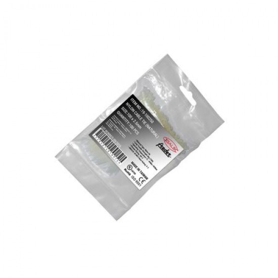 Δεματικά Νάυλον 100 x 2.5 mm Λευκά - Adeleq