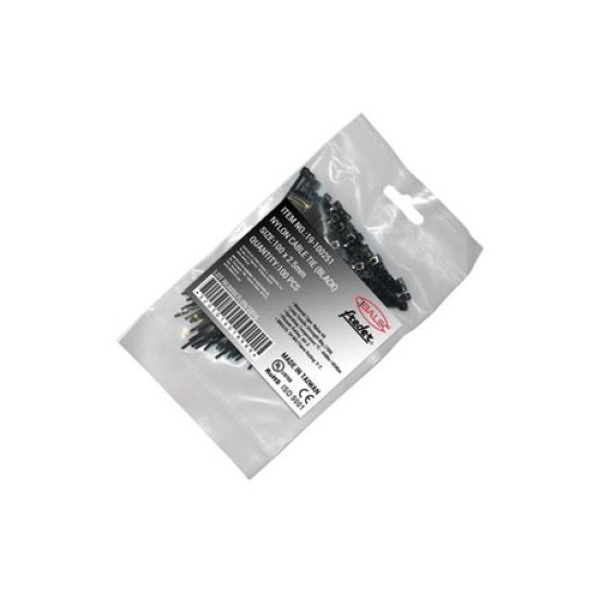 Δεματικά Νάυλον 100 x 2.5 mm Μάυρα - Adeleq