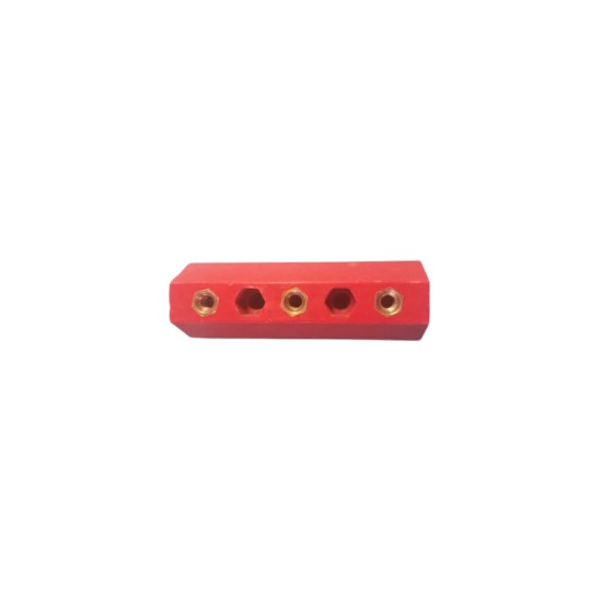 Μονωτήρας κάθετης στήριξης  10X3Χ3.5cm M6 - Red colour - HA994 