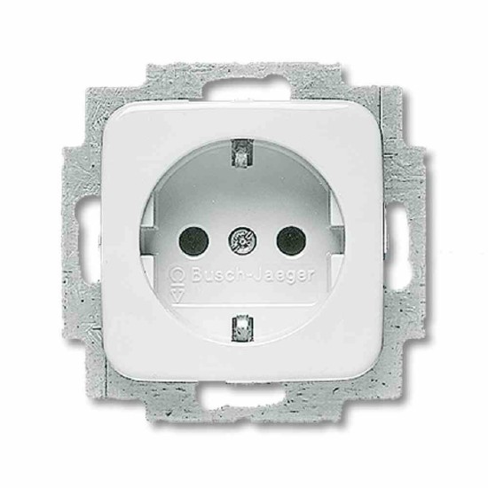 Πρίζα σούκο λευκό μηχανισμός/Πλακίδιο - Busch-Jaeger