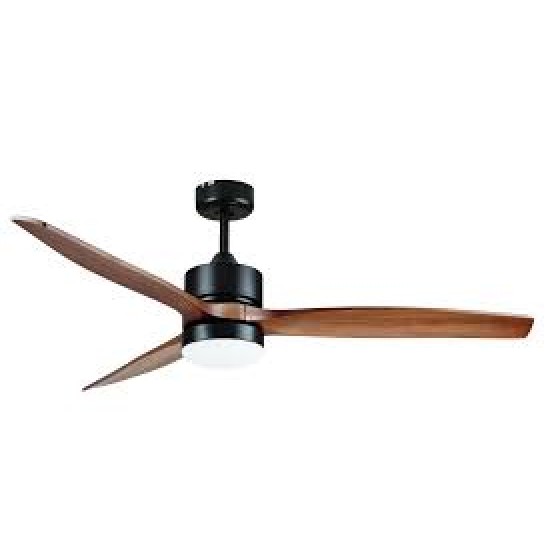 Ανεμιστήρας οροφής Φωτιζόμενος 40W Μονόφωτος Ξύλου Υπερπολυτελείας Minimal design με Τηλεχειριστήριο & Χρονοδιακόπτη Helix Light Φ132 / 52 - BRAND 