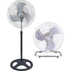 Ανεμιστήρας Ορθοστάτου / Επιδαπέδιος Μάυρος / Χρώμιο επαγγελματικού τύπου Φ45 / 60W - BRAND 