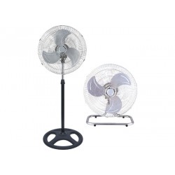 Ανεμιστήρας Ορθοστάτου / Επιδαπέδιος Μάυρος / Χρώμιο επαγγελματικού τύπου Φ45 / 60W - BRAND 