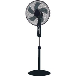 Ανεμιστήρας ορθοστάτου με χρονοδιακόπτη Φ40 Μάυρο / 50W - BRAND 
