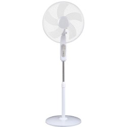 Ανεμιστήρας ορθοστάτου Φ40 / 50W με Τηλεχειριστήριο / Χρονοδιακόπτη λευκός  - BRAND 