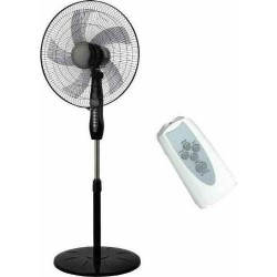 Ανεμιστήρας ορθοστάτου Φ45 / 60W με Τηλεχειριστήριο / Χρονοδιακόπτη Μάυρο  - BRAND 