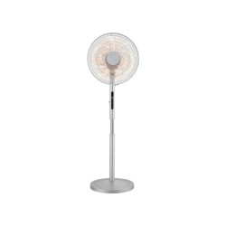 Ανεμιστήρας ορθοστάτου με LED Touch Panel Φ35 / 60W με Τηλεχειριστήριο / Χρονοδιακόπτη ασημί  - BRAND 