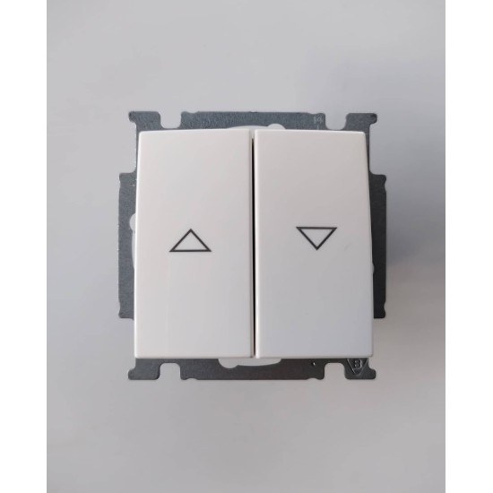 Μπουτόν ρολλών λευκό μηχανισμός/Πλακίδιο - Basic - Busch-Jaeger