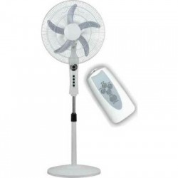Ανεμιστήρας ορθοστάτου Φ45 / 60W με Τηλεχειριστήριο / Χρονοδιακόπτη & Ψηφιακή οθόνη LED λευκός  - BRAND 