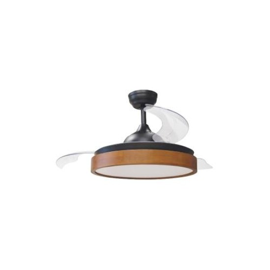 Ceilling fan luxury type Black / Wood  / 19W DC - RANTA - NIAROS 