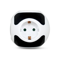 Multiple 4 sockets black - ball + Lighting switch on/off - 1.4mm cable 3x1.5  - KICKO - GEYER
