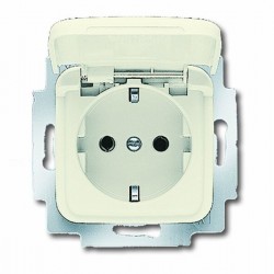 Πρίζα σούκο+κάλυμμα λευκό μηχανισμός/Πλακίδιο - Busch-Jaeger