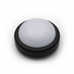 Πλαφονιέρα LED Στρογγυλή Φ197mm 10W 4000K IP54 Μάυρη - adeleq