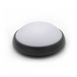 Πλαφονιέρα LED Στρογγυλή Φ213mm 9W 4000K IP65 Γραφίτης - adeleq