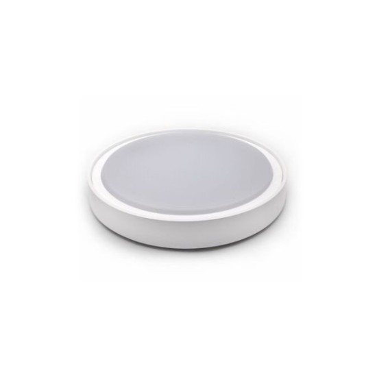 LED Ceiling PC Round D:300MM 18W 4000K IP65 White - adeleq 