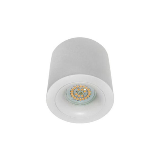 Σπότ εξωτερικό οροφής στρογγυλό σταθερό αλουμινίου D:96mm h:90mm  MR16 / GU10 - Λευκό - Adeleq