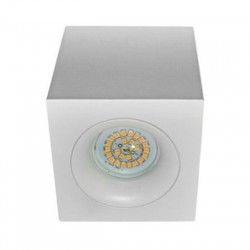 Σπότ εξωτερικό οροφής τετράγωνο σταθερό αλουμινίου D:96mmx96mm h:90mm  MR16 / GU10 - Λευκό - Adeleq