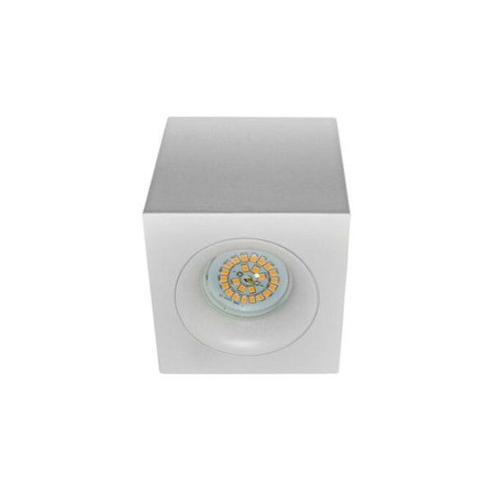 Σπότ εξωτερικό οροφής τετράγωνο σταθερό αλουμινίου D:96mmx96mm h:90mm  MR16 / GU10 - Λευκό - Adeleq