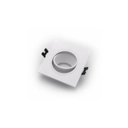 Recessed Spot light rotatable Square PC GU10 white - Adeleq