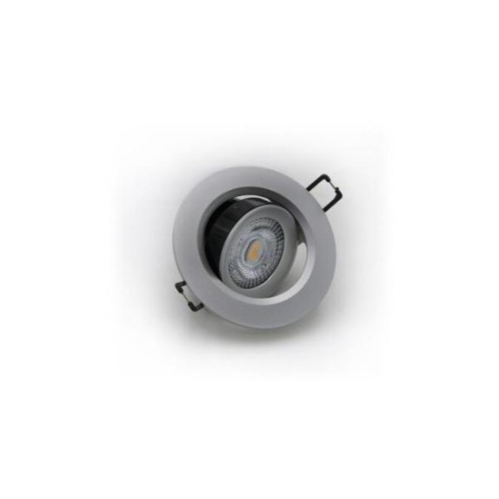 Φωτιστικό Led ψευδοροφής στρογγυλό κινητό 7W 3000K IP20 Λευκό - Adeleq