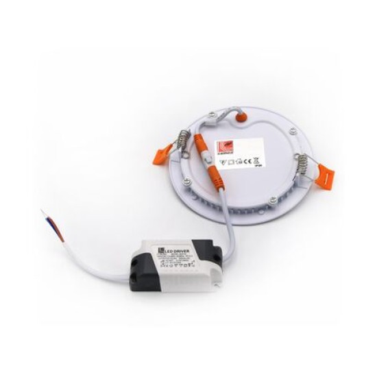 Φωτιστικό Led ψευδοροφής στρογγυλό πλήρες με τροφοδοτικό 230V - 6W 4000K IP20 - 120deg - Λευκό - Adeleq