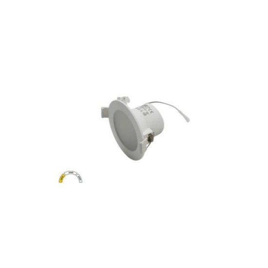 Φωτιστικό Led ψευδοροφής στρογγυλό ντιμαριζόμενο + Ασφαλείας IP44 7W CCT Λευκ΄΄ο - 21-072 - adeleq 