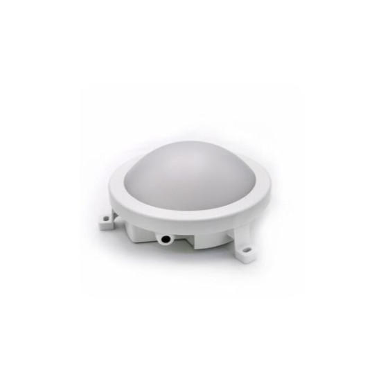 Χελώνα LED PC Στρογγυλή Φ172mm 6W 4000K IP54 Λευκή - adeleq