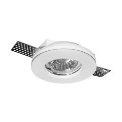 Σπότ Γύψινο Ψευδοροφής.Μονό Στρογγυλό GU10 Ρηχό Φ:100 h:25mm - Adeleq