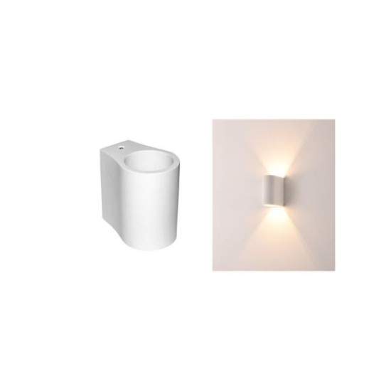 Απλίκα Γύψινη Κύλινδρός UP DOWN G9 100x70x100mm - Adeleq