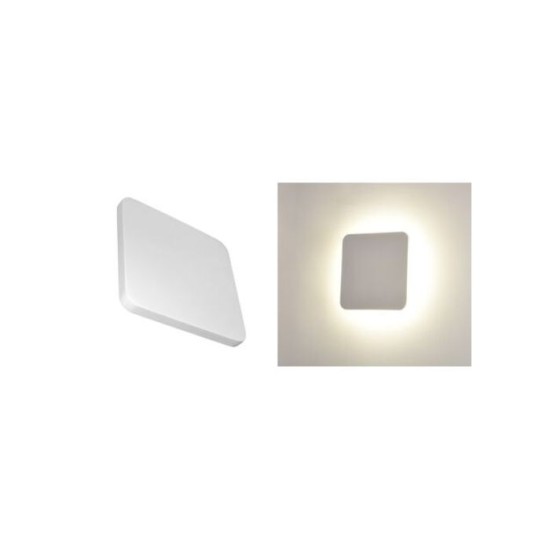 Απλίκα Γύψινη Τετράγωνη Εμμέσου Φωτισμού LED 6W 150x150 h:45 - Adeleq