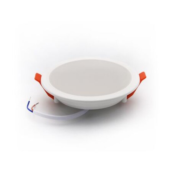 Led down light 10W Round slim type - 3000K 120deg - White - Adeleq