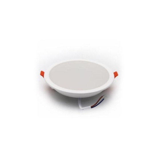 Led down light 15W Round slim type - 3000K 120deg - White - Adeleq