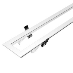 Πλαίσιο ψευδοροφής για φωτιστικό αλουμινίου Γραμικό 120cm Λευκό / Μάυρο - adeleq