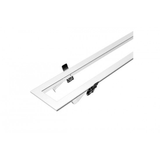 Πλαίσιο ψευδοροφής για φωτιστικό αλουμινίου Γραμικό 150cm Λευκό / Μάυρο - adeleq