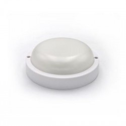 Πλαφονιέρα LED Στρογγυλή Φ140mm 8W 4000K IP54 Λευκή - adeleq