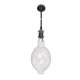 Φωτιστικό E27 Ανάρτηση Γραφίτης Με Γυαλί Φυσητό Balloon Διάφανο - adeleq