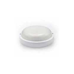 Led bulkhead ceiling mounted light round PP base, PC cover,IP54 12W Φ170x50mm 230V 4000k white - adeleq
