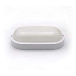 Απλικα LED PC Οβάλ 205x105mm 12W 4000K IP54 Λευκή - adeleq