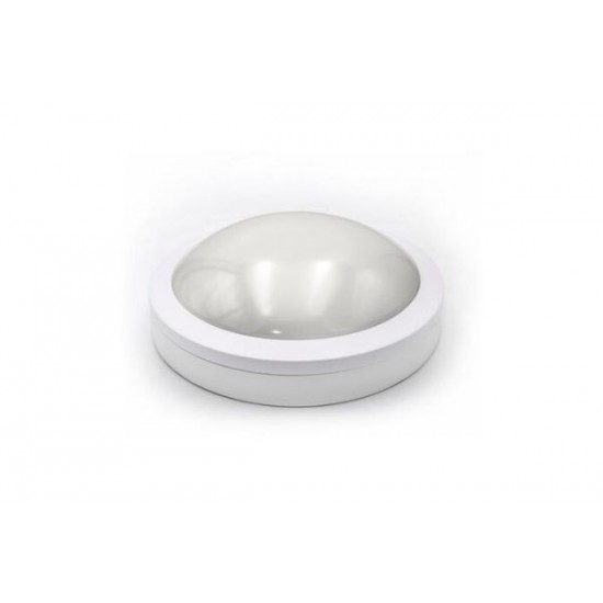 Πλαφονιέρα LED Στρογγυλή Φ230mm 18W 4000K IP65 Λευκή - adeleq