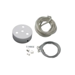 Σέτ ανάρτησης 1,5μ για πλαφονιέρες Λευκό - adeleq