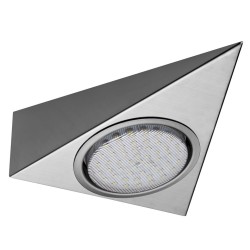 Επίτοιχο σπότ τριγωνικό Νίκελ μάτ + Διακόπτη on/off - 240V 3100K WW / 18xLED  - ADELEQ 