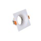 Σπότ χωνευτό κοίλο βαθύ τετράγωνο σταθερό αλουμινίου D:85x85mm h:31mm Φ:75x75mm (cutout) MR16 / GU10 Λευκό - 21-460 - Adeleq