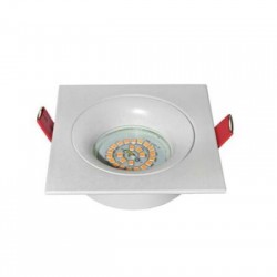 Σπότ χωνευτό κοίλο βαθύ στρογγυλό σταθερό αλουμινίου MR16 / GU10 - Λευκό - Adeleq