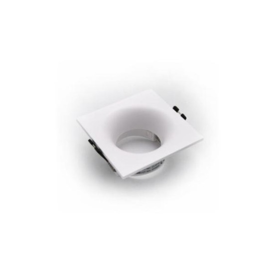 Deep Recessed Spot light square PC GU10 white - Adeleq