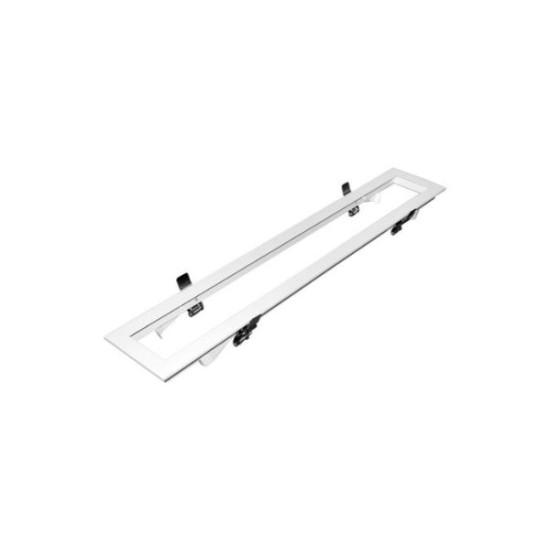 Πλαίσιο ψευδοροφής για φωτιστικό αλουμινίου Γραμικό στενό 120cm Λευκό / Μάυρο - adeleq