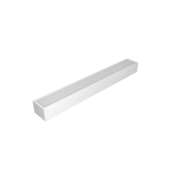 Φωτιστικό Led Αλουμινίου Γραμμικό Στενό Λευκό / Μάυρο 18W 230V 4000k 60cm - 110deg - Adeleq