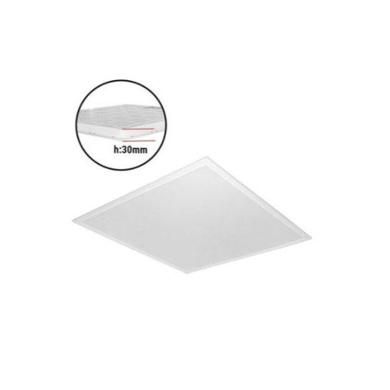 Φωτιστικό Led ψευδοροφής τετράγωνο πλήρες 60x60cm 40W 4000K IP20 - 120deg - Λευκό - Adeleq