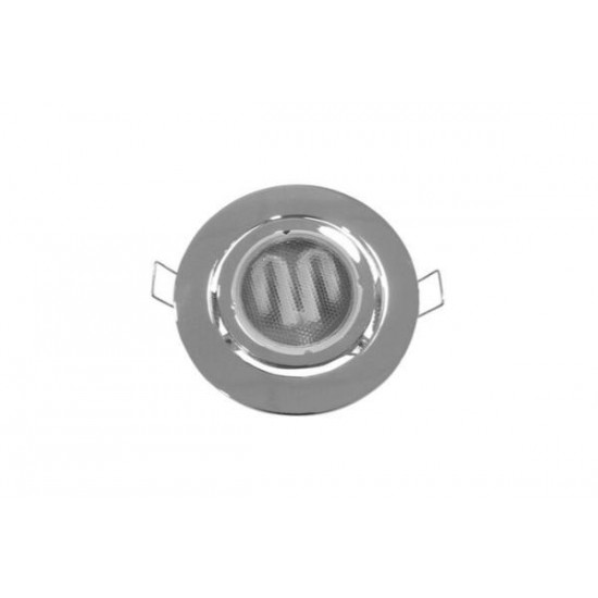 Σπότ χωνευτό αλομινίου στρογγυλό κινητό MR16 / GU10 - Χρώμιο - Adeleq
